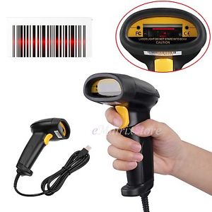 USB Barcode Scanner USB Handheld Laser BarCode Reader long scan POS PC Automatic